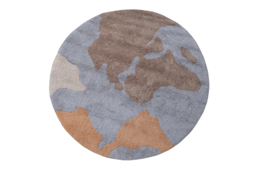 Furry Planet Halı (Round 120 cm)